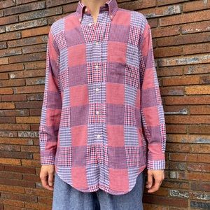 Rare patchwork madras button-up